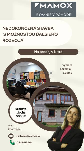 Obchodný/administratívny a bytový priestor pod jednou strechou v Nitre Obchodný/administratívny a bytový priestor pod jednou strechou v Nitre